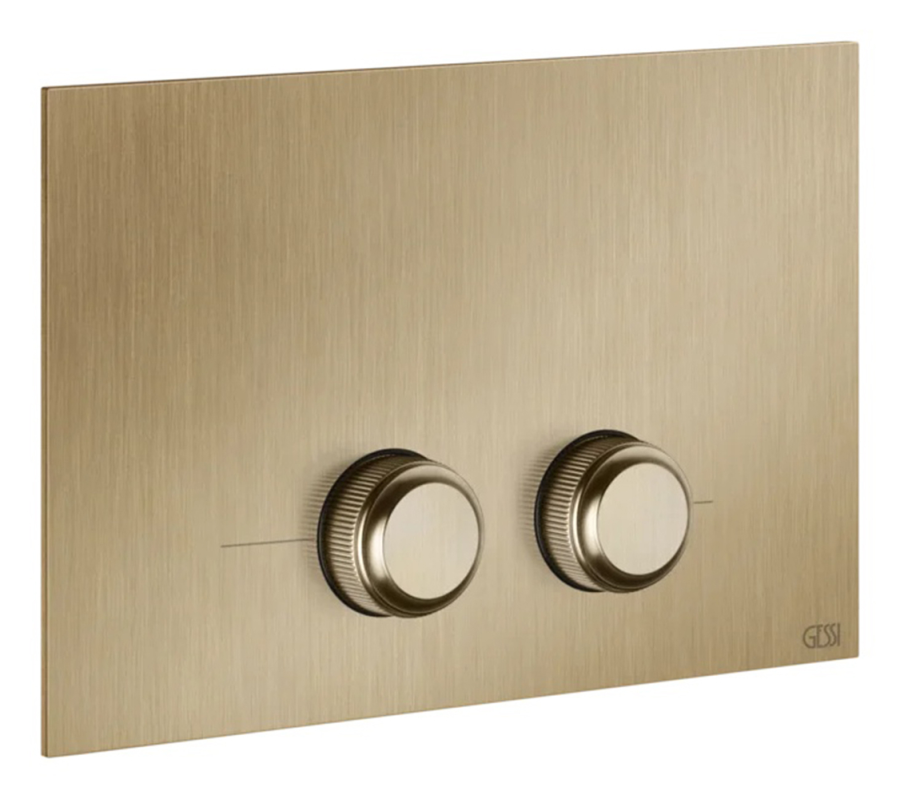 Клавиши смыва Gessi Venti20, совместимость с Geberit Sigma 8 и Sigma 12, цвет Warm Bronze Br. PVD