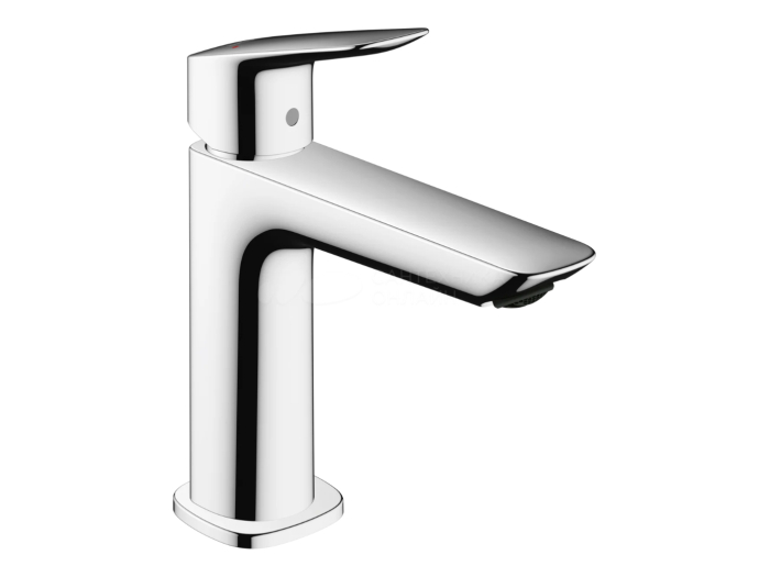 На изображении товар Смеситель для раковины Hansgrohe Logis, однорычажный, 110 Fine, со сливным клапаном Push-Open, цвет Хром от официального представителя в Москве
