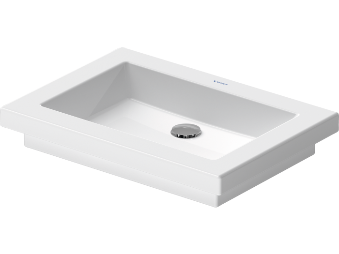 На изображении товар Раковина Duravit 2nd floor шлифованный вариант, 580х415 мм, цвет белый от официального представителя в Москве