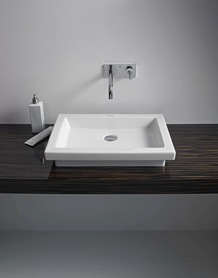 Раковина Duravit 2nd floor шлифованный вариант, 580х415 мм, цвет белый - изображение 1