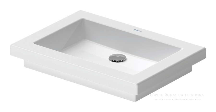 Раковина Duravit 2nd floor шлифованный вариант, 580х415 мм, цвет белый