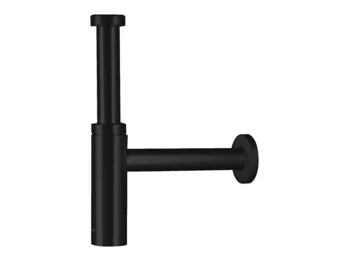 На изображении товар Сифон для раковины Hansgrohe Flowstar S, дизайнерский, цвет черный матовый от официального представителя в Москве