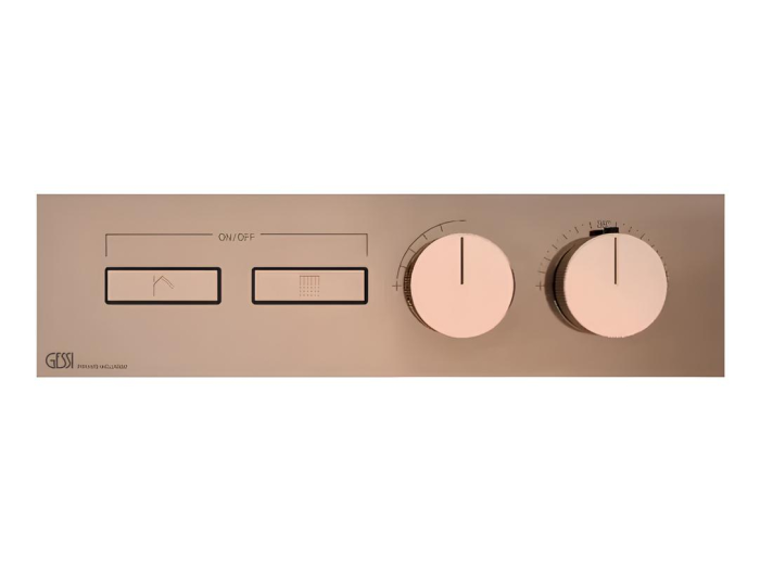 Термостат Gessi HI-FI, до 2-х функций одновременно, встраиваемый, внешняя часть, цвет Copper PVD