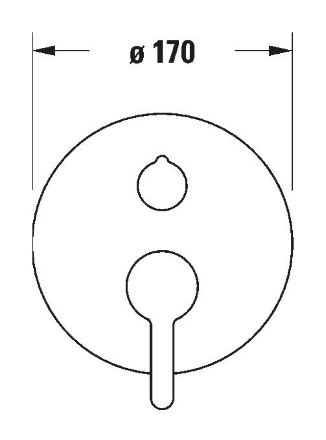 Смеситель для ванны Duravit C.1 скрытого монтажа, внешняя часть, цвет хром - изображение 1