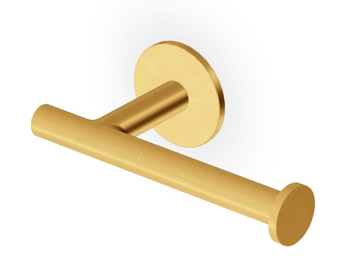 На изображении товар Бумагодержатель Zucchetti Pan без крышки, настенный, цвет матовое золото от официального представителя в Москве