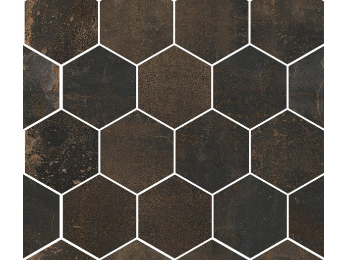 На изображении товар Santagostino Керамогранит Oxidart Hexagon Black, 26x30 от официального представителя в Москве