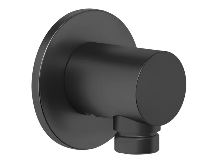 На изображении товар Шланговое подсоединение для душа Gessi Anello, настенное, цвет Matte Black от официального представителя в Москве