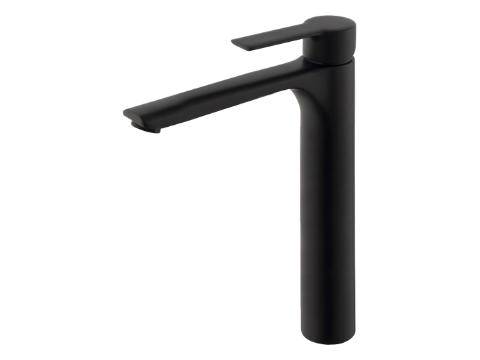На изображении товар Cмеситель для раковины Carlo Frattini Mast , высокий, без донного клапана, цвет чёрный матовый от официального представителя в Москве