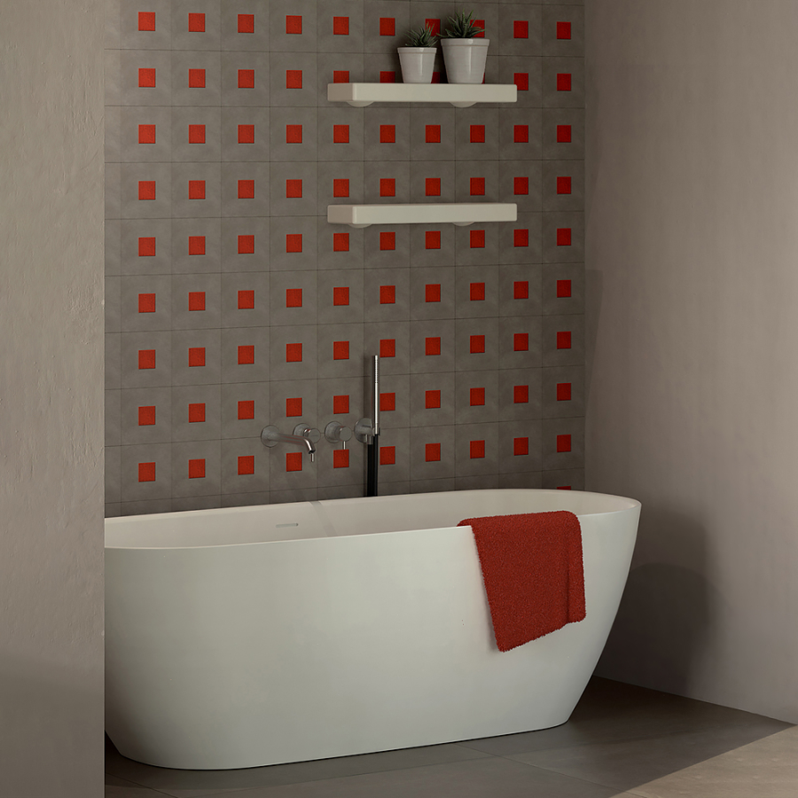 Ванна Flaminia Play, отдельностоящая, 1700х720 мм, с переливом, цвет Terracotta - изображение 1