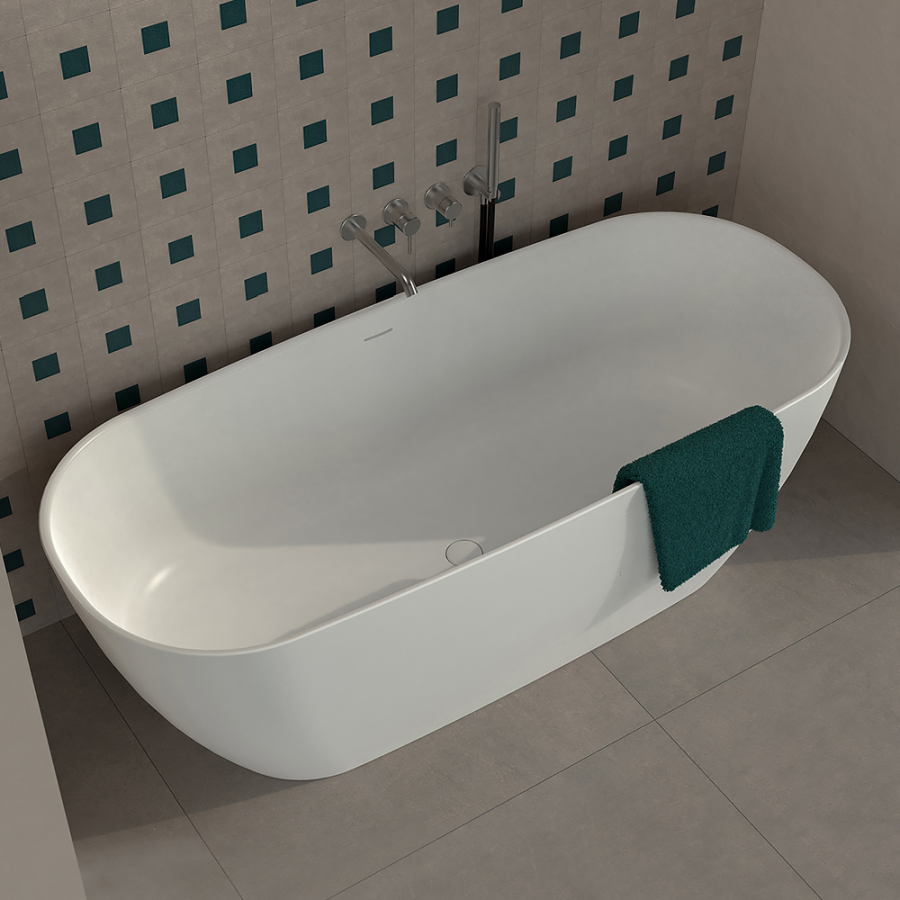 Ванна Flaminia Play, отдельностоящая, 1700х720 мм, с переливом, цвет Terracotta - изображение 2