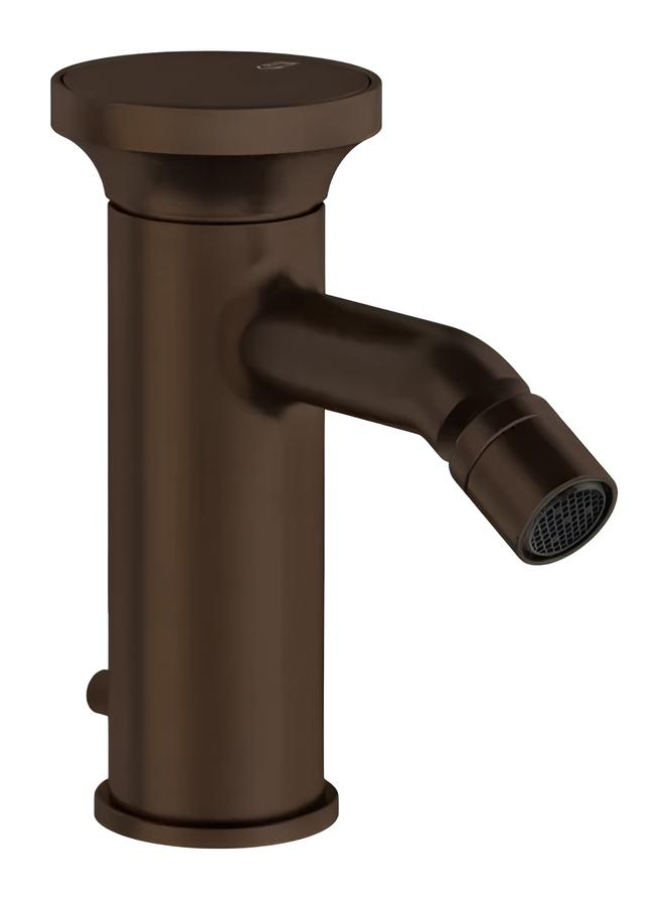 Смеситель для биде Gessi Origini, с донным клапаном, в комплекте отделочная вставка, цвет Dark Bronze
