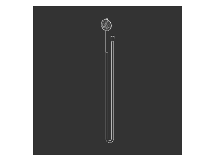 На изображении товар Душевая лейка CeaDesign Showers and brackets, без подключения к воде, Ø 80 мм, шланг в стальной оплётке, сталь, цвет сатинированная бронза от официального представителя в Москве