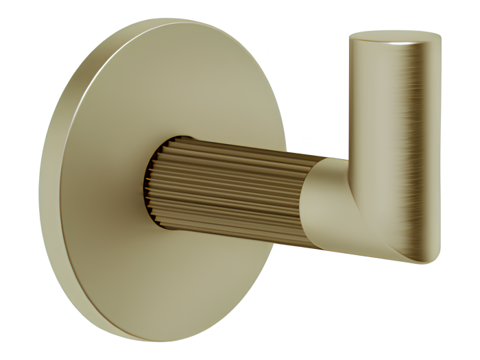 На изображении товар Крючок Gessi Ingranaggio, настенный, цвет Brass Brushed PVD от официального представителя в Москве