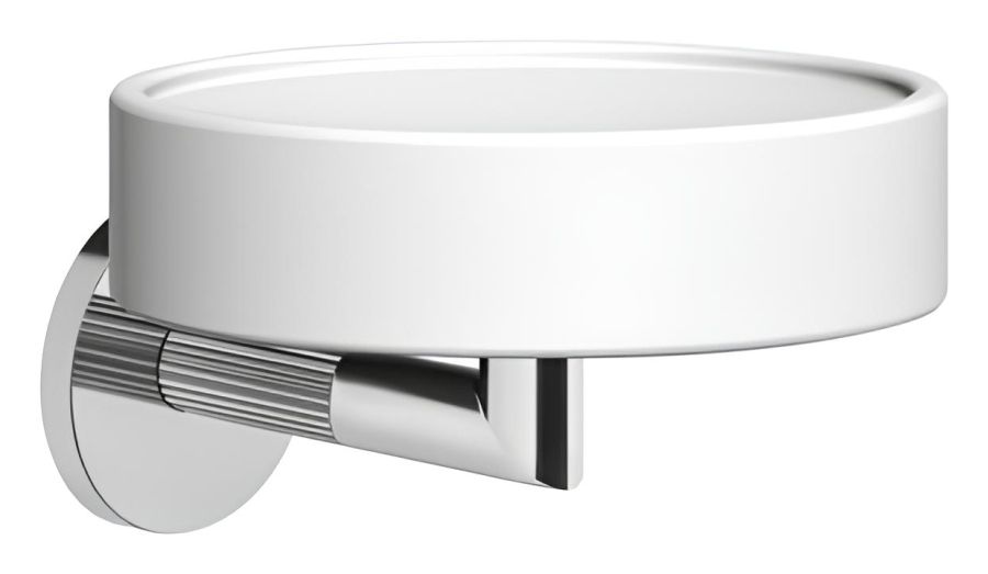 Мыльница Gessi Ingranaggio Accessories, ø115 мм, настенная, цвет White/Chrome