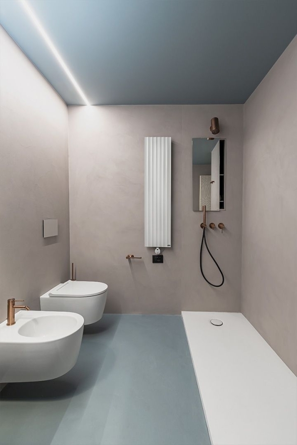 Верхний душ Gessi Spotwater316, настенный, поворотный, функция тропический ливень, Ø79 мм, цвет Copper Brushed PVD - изображение 1