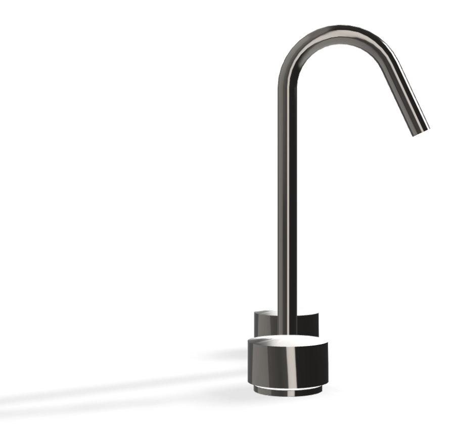 Смеситель для раковины Carlo Frattini SO, без ручек, с вращающимся изливом Ø18 мм, донным клапаном Click-Clack, 2 гибкими шлангами, Н-319 мм, цвет чёрный хром - изображение 2