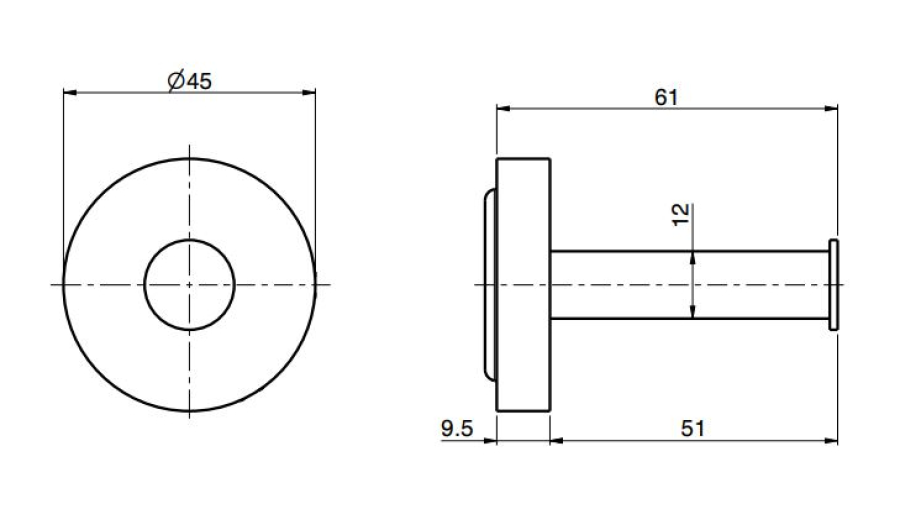 Крючок Carlo Frattini Spillo Steel, для ванной комнаты, настенный, цвет нержавеющая сталь - изображение 1