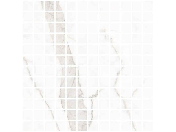 На изображении товар Living Ceramics Керамогранит Blanc Calacatta Mosaic 25 Soft textured 29,8x29,8 от официального представителя в Москве
