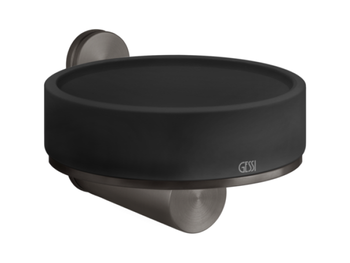 На изображении товар Мыльница Gessi 316, настенная, цвет Black Metal Brushed PVD от официального представителя в Москве