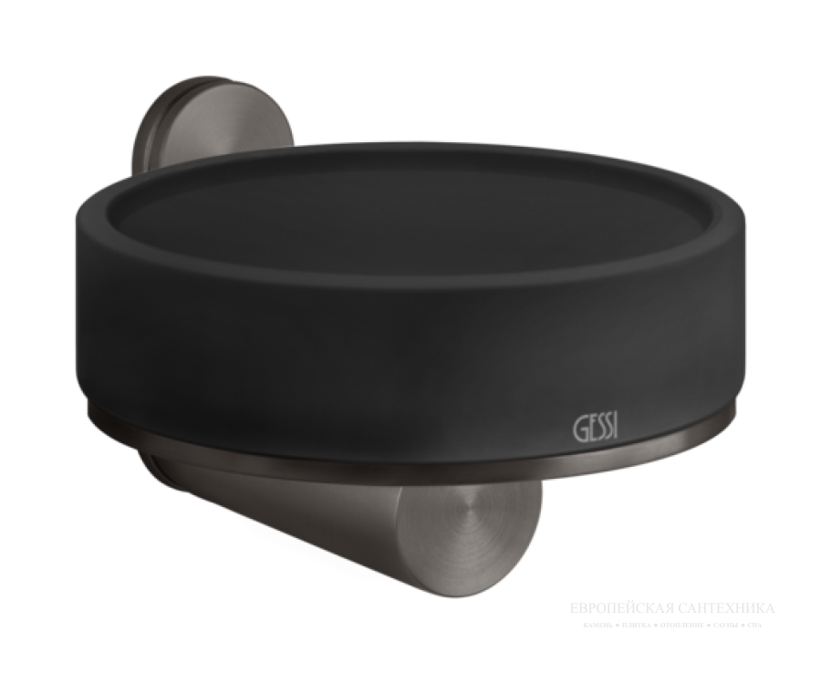 Мыльница Gessi 316, настенная, цвет Black Metal Brushed PVD