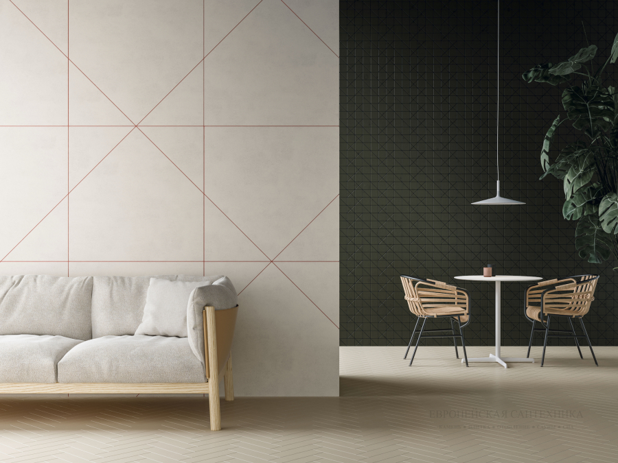 Living Ceramics Керамогранит Cava Pattern 1 Black Natural 89,8x89.8 - изображение 9