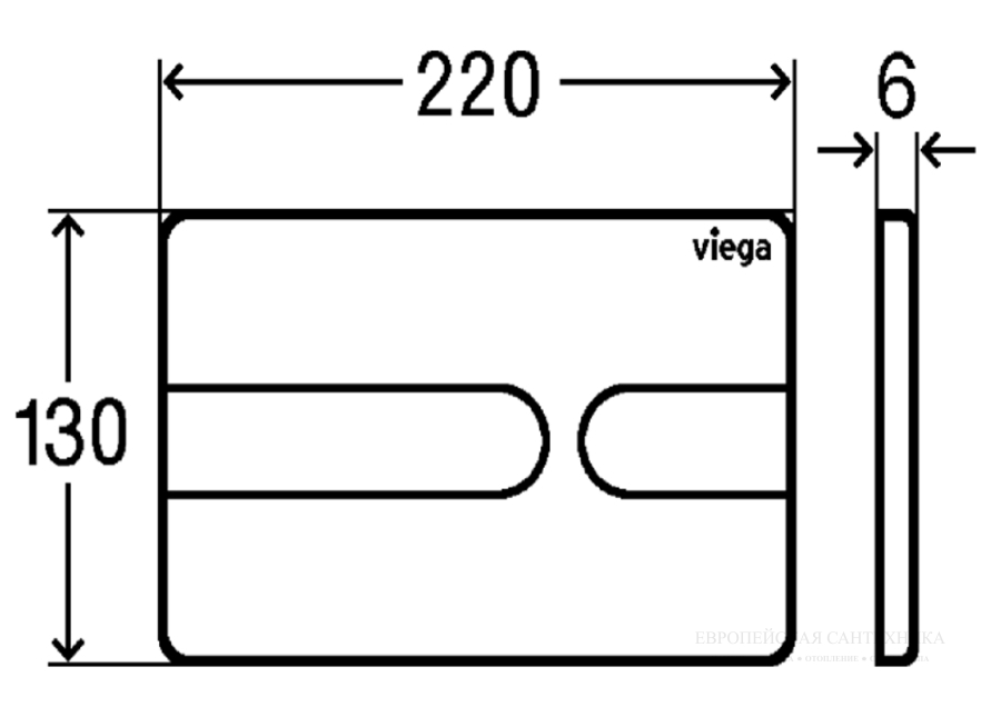 Панель смыва Viega Prevista Visign for Style 23 для унитаза, цвет хром - изображение 2