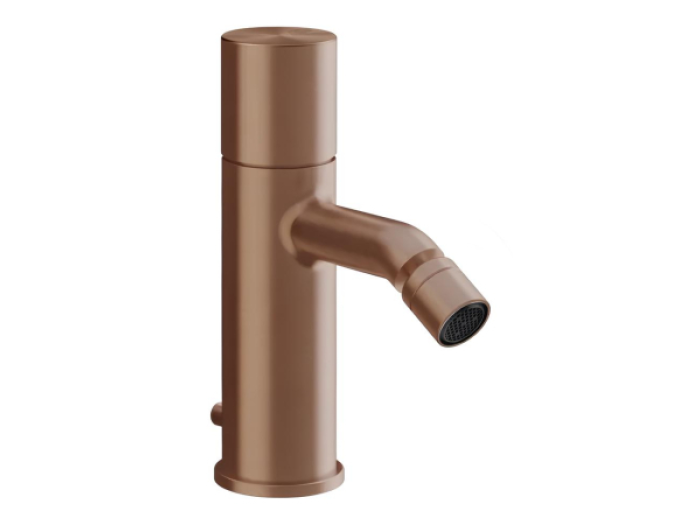 На изображении товар Cмеситель для биде Gessi Habito, с донным клапаном, соединительными шлангами, цвет Copper Brushed PVD от официального представителя в Москве