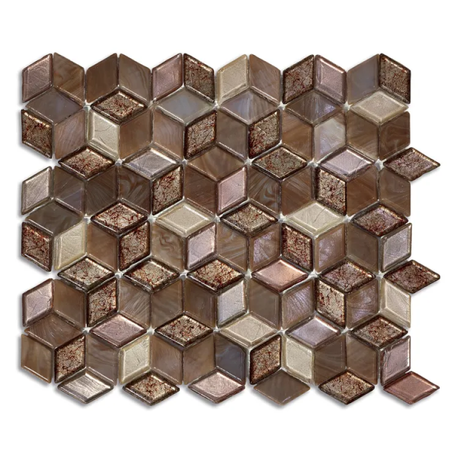 Sicis Стеклянная мозаика Diamond Blends ITEM H1 Shaman Blend chips size 23х40 mm sheet size 229x272 mm