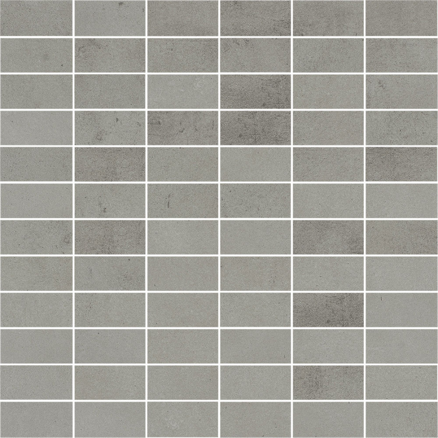 Terratinta Ceramics Мозаика, керамогранит Betontech Lappato Grey Mosaic 30x30 (2.5x5) / 10.5