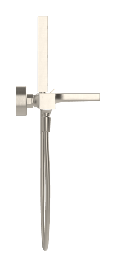 Смеситель для ванны Carlo Frattini Zeta, настенный, с душевым комплектом, цвет брашированный никель - изображение 2