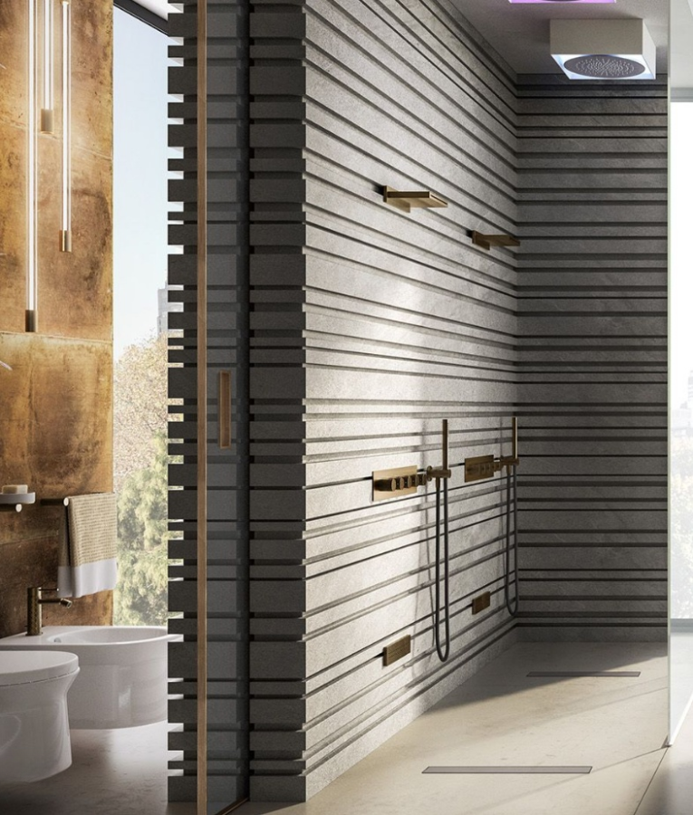 Полотенцедержатель Gessi316, 300 мм, настенный, цвет Warm Bronze Brushed PVD - изображение 1