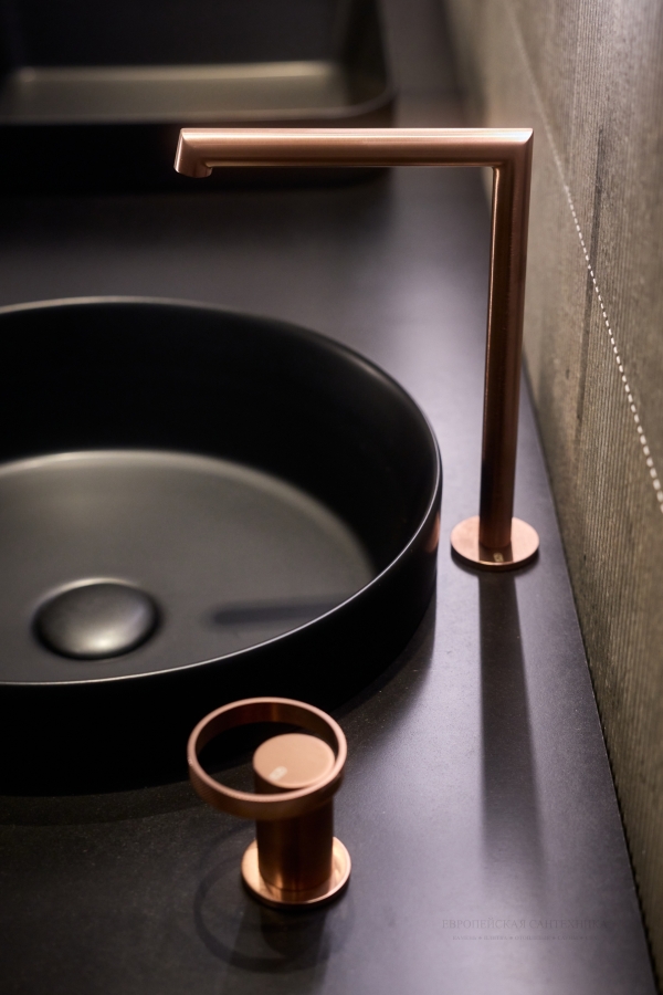 Смеситель для раковины Gessi Anello, удалённого управления, цвет Finox Brushed Nickel - изображение 1