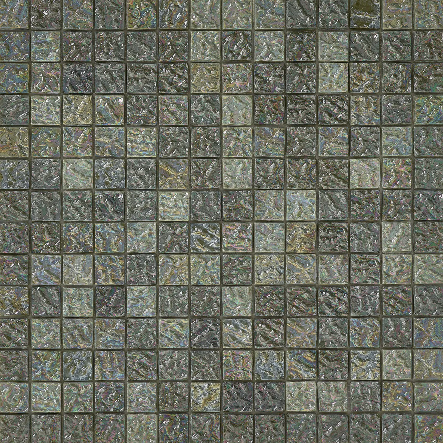 Sicis Стеклянная мозаика Tephra Porak Irid chips size 20х20 mm sheet-size 295x295 mm