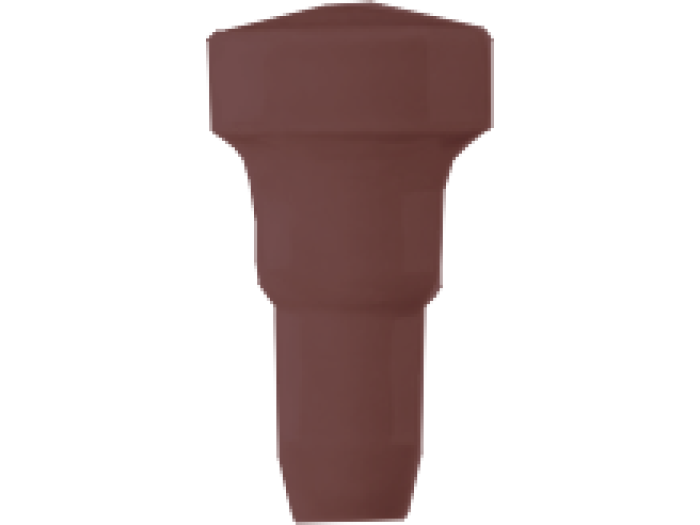 На изображении товар CERAMICHE GRAZIA Угловой элемент NEW CLASSIC ANGOLO ESTERNO TORO 5,5X2,5 GRANATA от официального представителя в Москве