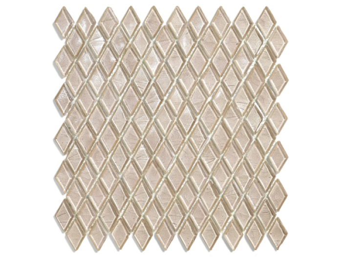 На изображении товар Sicis Стеклянная мозаика Diamond ITEM 02 Barite chips size 23х40 mm sheet size 259x266 mm от официального представителя в Москве