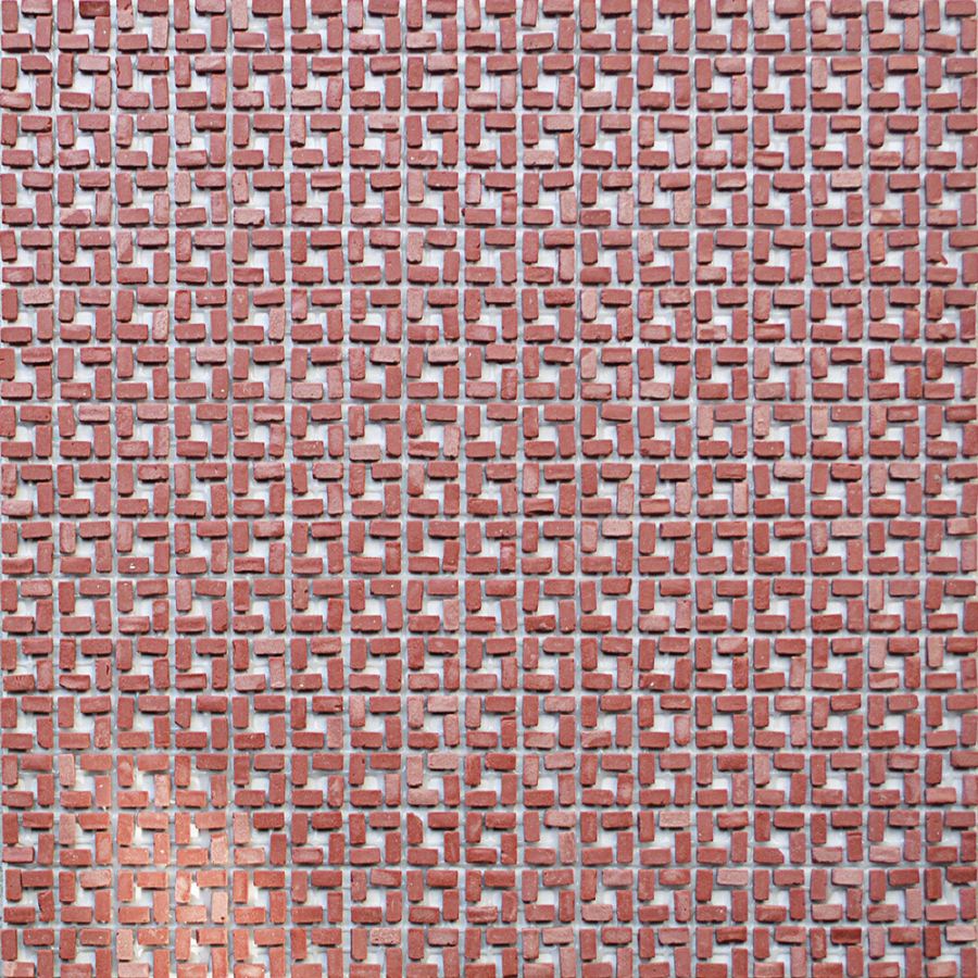 Micro. Мозаика керамогранит Micromosaics Micro-brick Red Ring 30x30