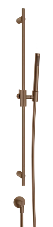 Штанга Gessi Anello, h900 мм, с душевой лейкой и отводом воды, цвет Copper Brushed PVD