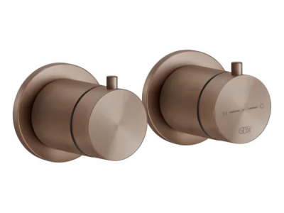 Термостат для душа Gessi316, на 1 выход, внешние части, цвет Copper Brushed PVD