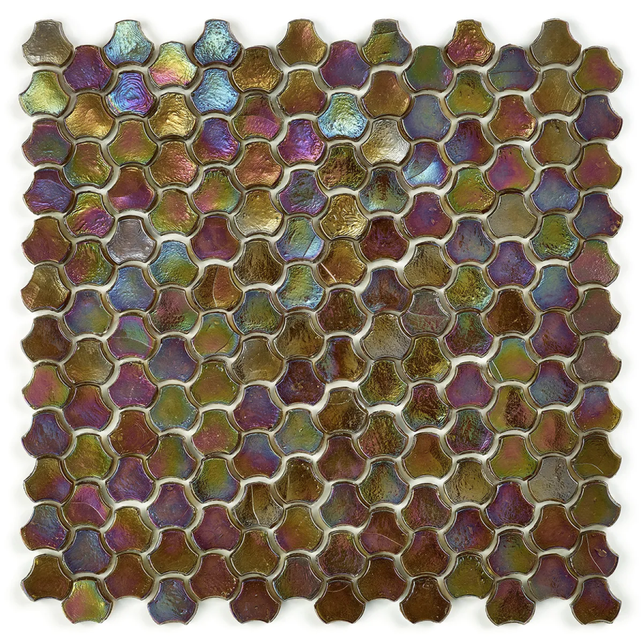Sicis Стеклянная мозаика Clover Tangold chips size 25 mm sheet-size 286x283 mm