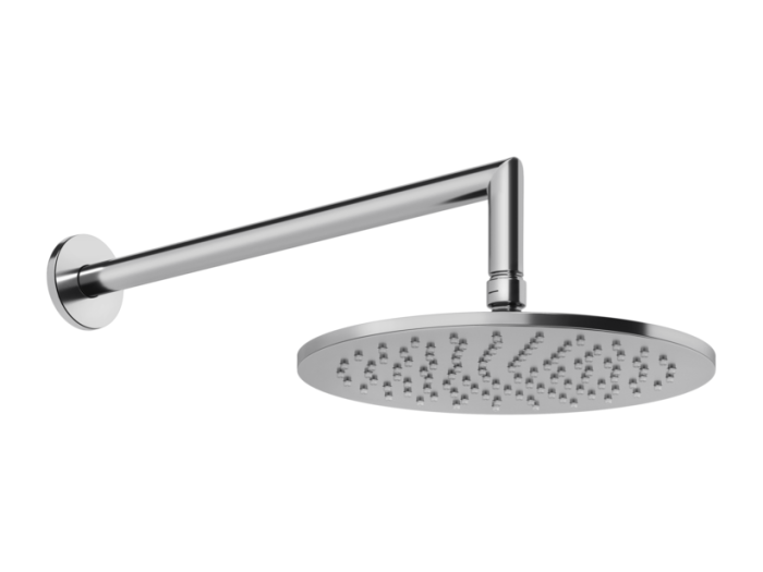 На изображении товар Верхний душ Gessi Anello, Ø250 мм, шарнирный с настенным держателем, цвет Chrome от официального представителя в Москве