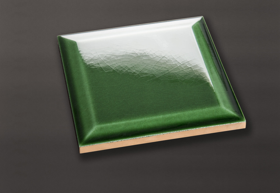 Etruria Керамическая плитка VICTORIA 7.4X7.4 Diamantato Emerald Green Craquele'