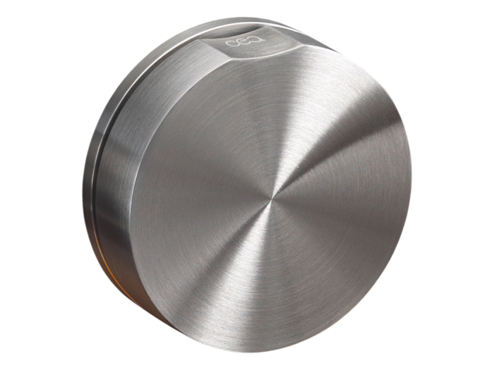 На изображении товар Смеситель для душа CeaDesign Giotto, настенный, прогрессивный, Ø65 мм, внешняя часть, сталь, цвет сатинированное светлое золото от официального представителя в Москве