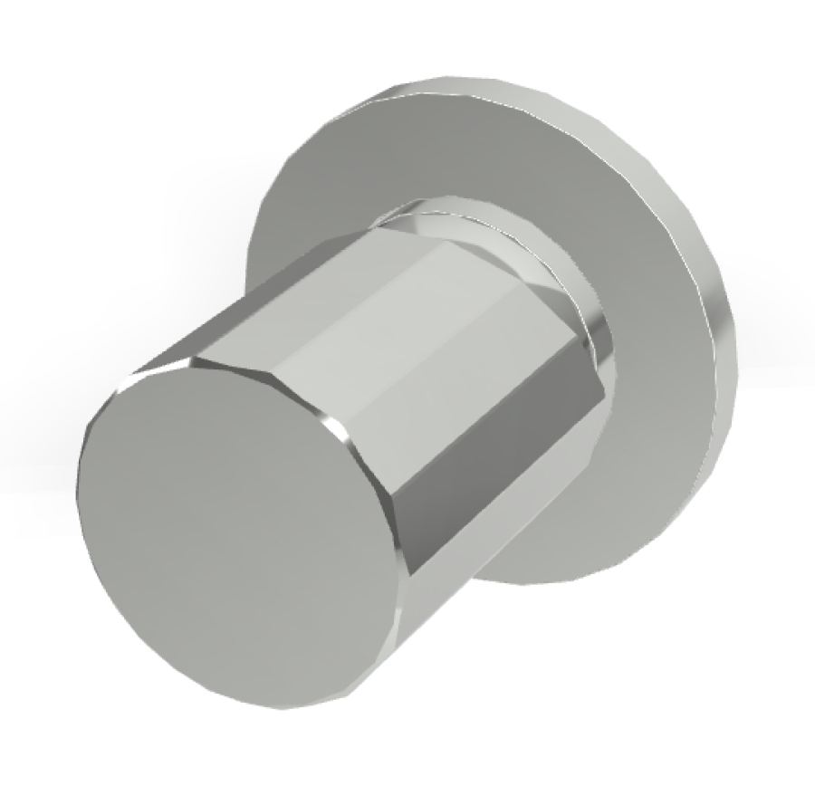 Смеситель для душа Carlo Frattini Spillo Tech, ручка V Collection, Ø70 мм, внешняя часть, цвет хром