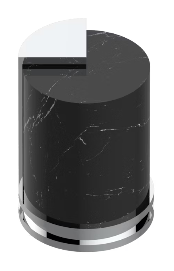 Запорный вентиль THG Le 9 Nero Marquina, цвет хром