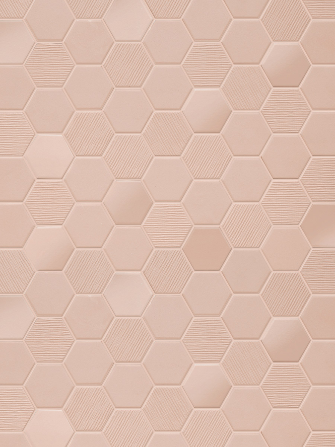 Terratinta Ceramics Мозаика, керамогранит Hexa Mix Matt, Glossy, Fabric Rosy Blush Mosaic 31.6x31.6 (4.3x3.8) / 4.0