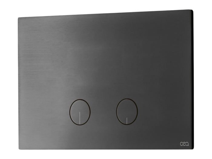 На изображении товар Клавиша двойного смыва CeaDesign Hydroplate, нержавеющая сталь, цвет Black Diamond сатинированный от официального представителя в Москве