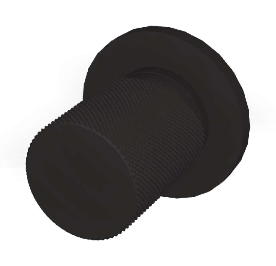 Смеситель для душа Carlo Frattini Spillo Tech, ручка G Collection, Ø70 мм, внешняя часть, цвет чёрный матовый