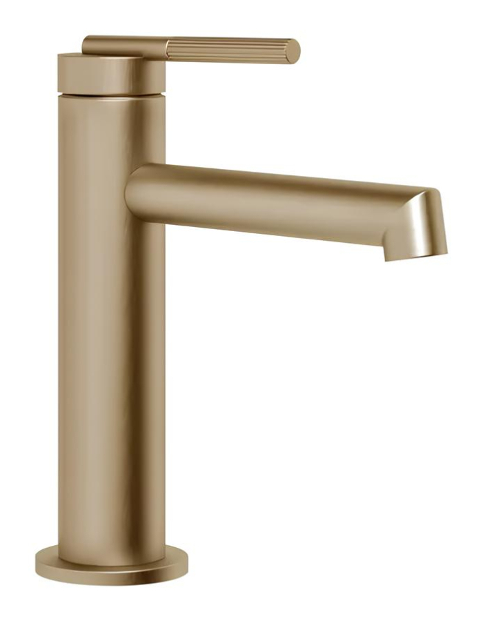 Смеситель для раковины Gessi Ingranaggio, без донного клапана, цвет Warm Bronze Brushed PVD