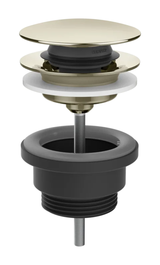 Донный клапан для раковины Gessi, 2-в-1, слив "Stop&Go", цвет Nickel PVD