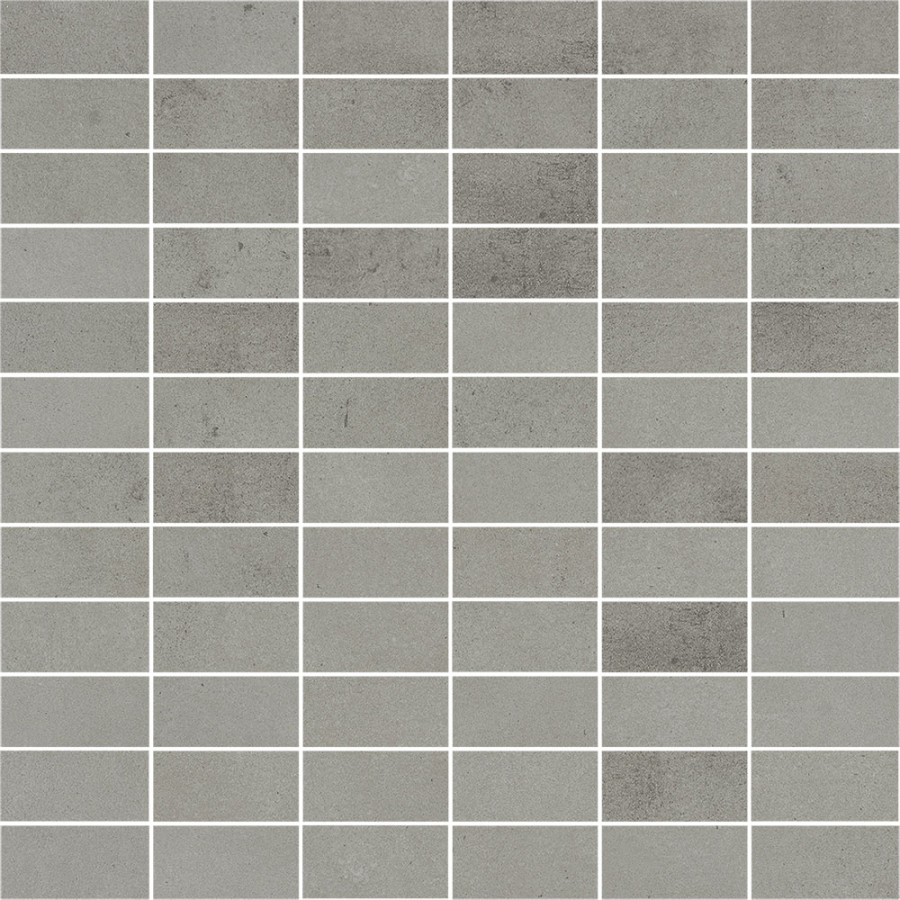 Terratinta Ceramics Мозаика, керамогранит Betontech Matt Grey Mosaic 30x30 (2.5x5) / 10.5